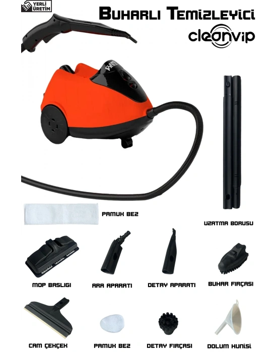 Cleanvip Detaylı Buhar Temizliği Buharlı Makinesi Cv332