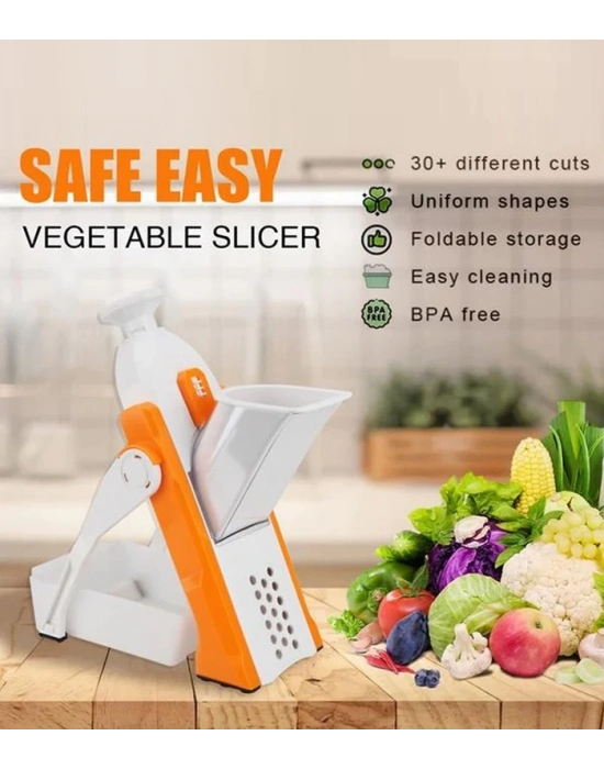 Çok Amaçlı Basmalı Sebze Dilimleyici Doğrayıcı Mandolin Brava Spring Slicer Kitchenmate