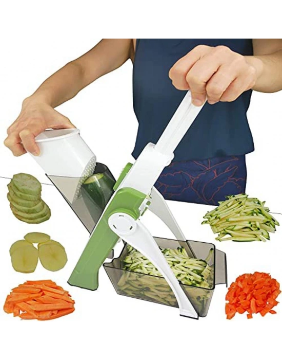 Çok Amaçlı Basmalı Sebze Dilimleyici Doğrayıcı Mandolin Brava Spring Slicer Kitchenmate