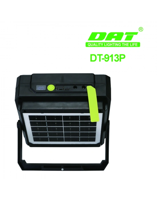 DAT Güneş Enerjili Aydınlatma Sistemi 5 Farklı Işık Modu Kamp lambası 100W