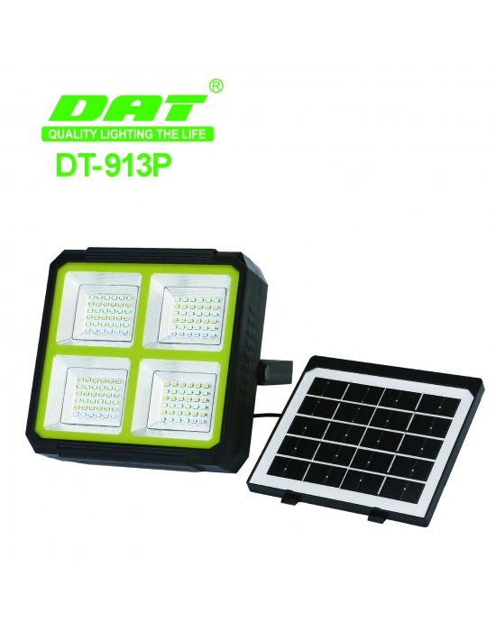 DAT Güneş Enerjili Aydınlatma Sistemi 5 Farklı Işık Modu Kamp lambası 100W