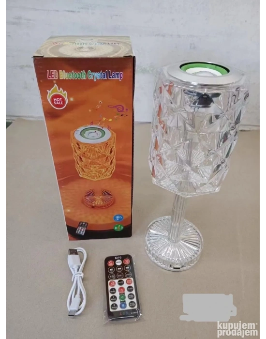 Kristal Masa Lamba Rgb Bluetooth Hoparlörlü Gece Lambası Hx-222