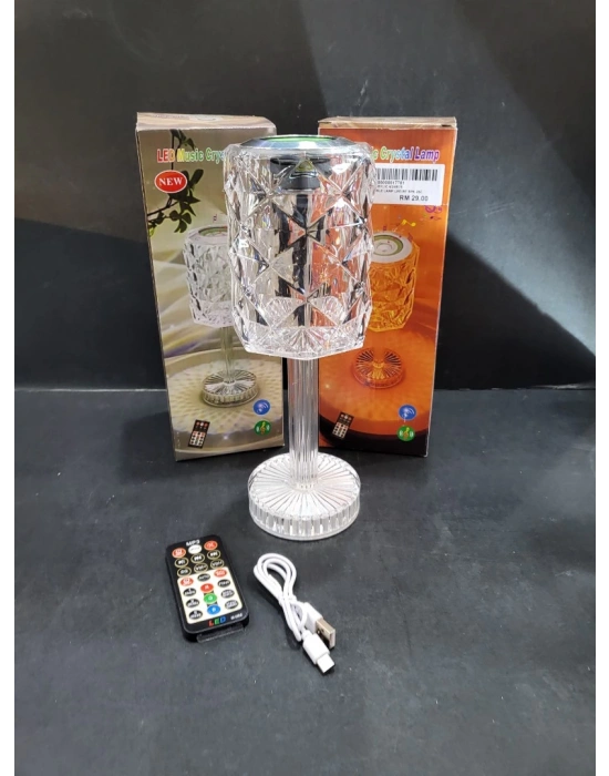 Kristal Masa Lamba Rgb Bluetooth Hoparlörlü Gece Lambası Hx-222
