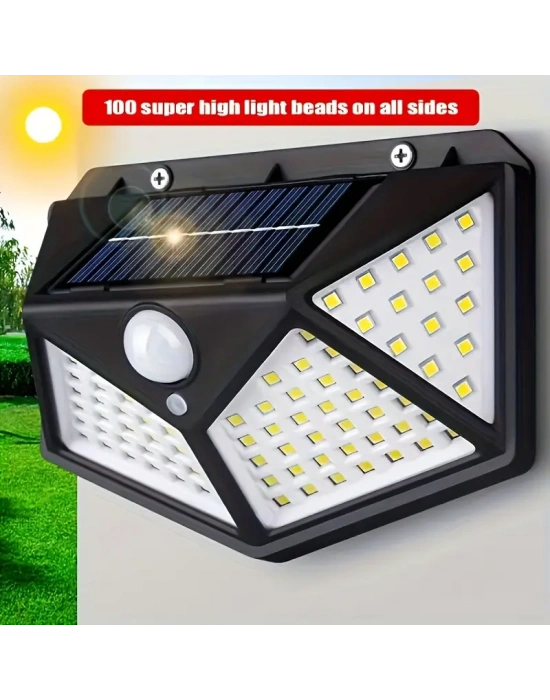 Egonex 100 Led Güneş Duvar Lambası Açık Güneş Lambası
