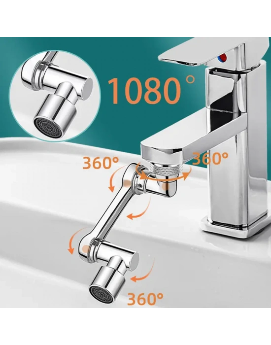 Egonex 1080 Derece Dönebilen Mutfak Ve Lavabo Bataryası Akrobat Musluk Ucu