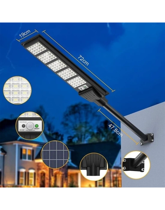 Egonex 180w Solar Kumandalı Sokak Armatürü 6500k (beyaz)