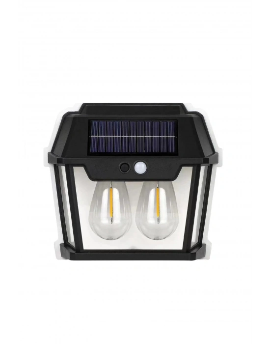 Egonex 2 Ampullü Hareket Sensörlü Solar Güneş Enerjili Ampul Led Duvar Lambası