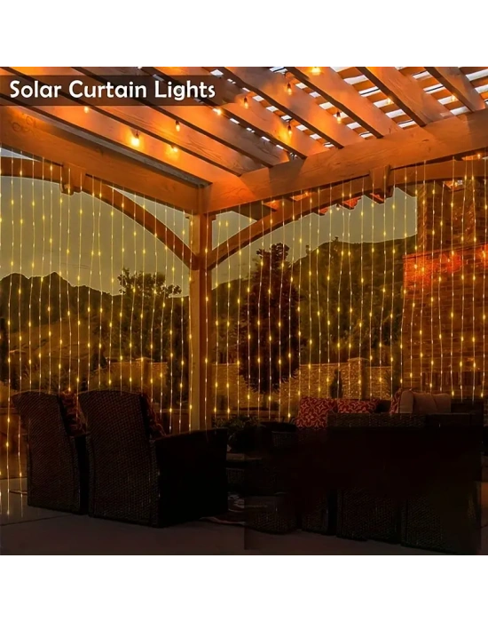 Egonex 300 Ledli 10 Sarkıt Perde Led Işık-8 Fonksiyon, Uzaktan Kumandalı, 3x3 Metre