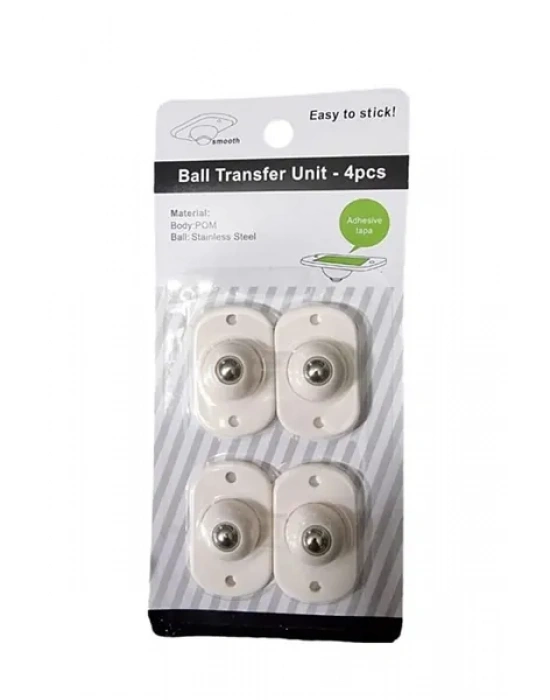 Egonex 4 Adet Pratik 360 Derece Döner Tekerlek Bilyeli Eşya Kaydırma Aparatı Yapışkanlı Mini Tekerlekler