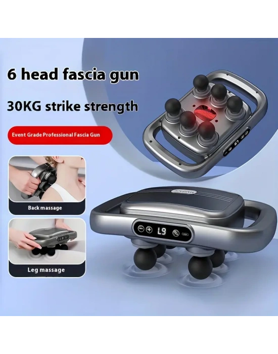 Egonex 6 Başlıklı Şarjlı Isıtmalı Masaj Aleti