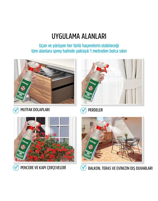 Egonex Chrysamed ( İnsektisit Max ) Sıvı Böcek İlaç Sprey 500ml ( Hamamböcek & Kene & Akrep & Karınca & Tahta Kurusu )*24