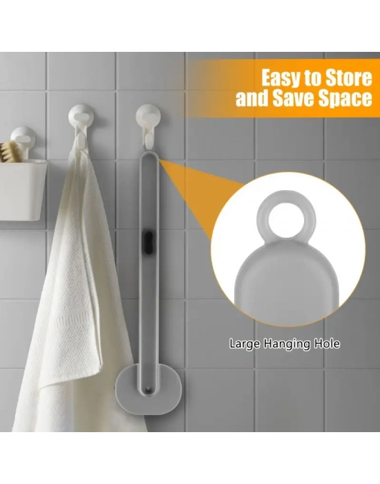 Egonex Duş Jeli Hazneli Uzun Saplı Banyo Sırt Fırçası