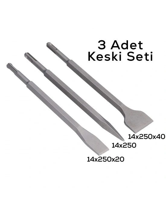 Egonex Eltaş Lrd-133 ( 3pcs ) Murç Seti ( Sivri -düz ) 25cm*25