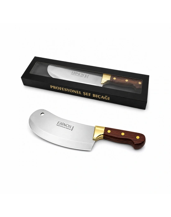 Egonex Erinox Ps-0110 ( 2 No ) ( Sarı ) ( Soğan & Kokoreç ) ( Zırh ) Satır Bıçak ( Dövme Paslanmaz Çelik )*100