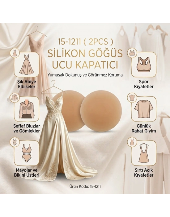 Egonex İbico İ15-080 ( 2pcs ) Silikon Göğüs Ucu Kapatıcı*100x12