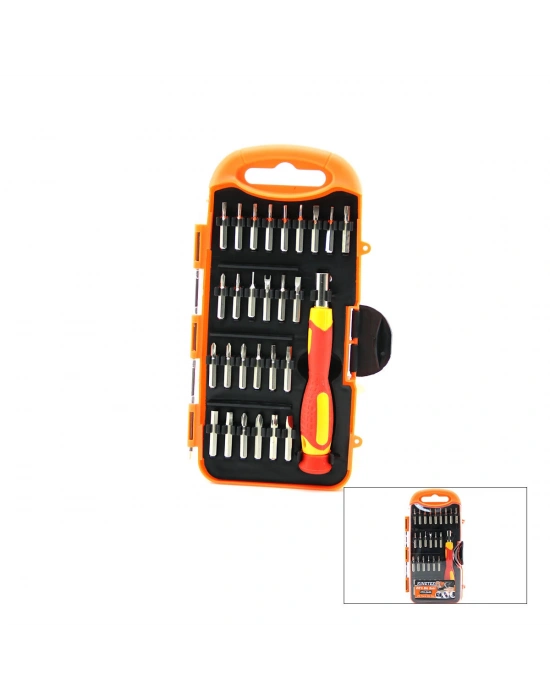 Egonex Kınetex Ktx-3449 ( 28pcs ) Saatçi Telefon Bits Tornavida Seti ( 27pcs Uç + 1-t.vida Sapı )*96