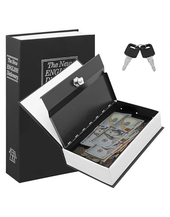 Egonex Kitap Görünümlü Metal Kasa Kumbara Tipi