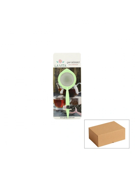 Egonex Lavıta Plastik Renkli Sap Çay Süzgeç*24x1