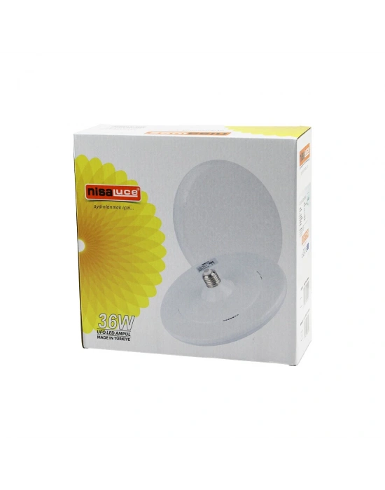 Egonex Nisaluce Eamp-063/kb (36w) (e27) (ufo Tipi) Led Lamba Ampul (kristal Desenli Mika Pls.kapak) (6400k & 3240lümen)*24