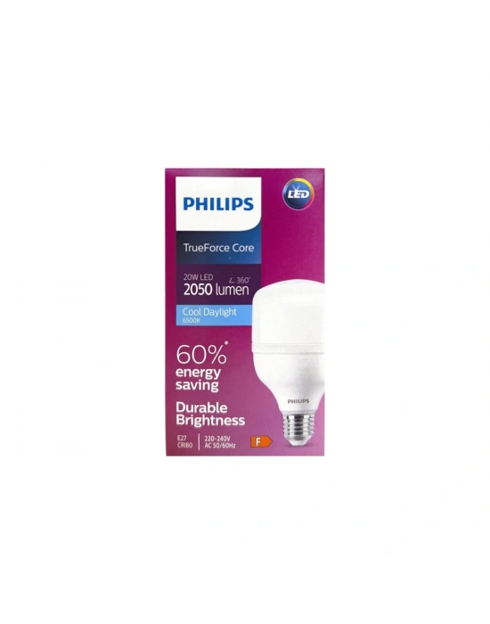 Egonex Phılıps Code-064158 00 True Force ( 20w ) Mini Torch Led Bulb Ampul ( Beyaz & 6500k ) ( E27 ) ( 2050 Lümen )*6=k