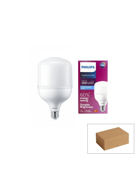Egonex Phılıps Code-064158 00 True Force ( 20w ) Mini Torch Led Bulb Ampul ( Beyaz & 6500k ) ( E27 ) ( 2050 Lümen )*6=k