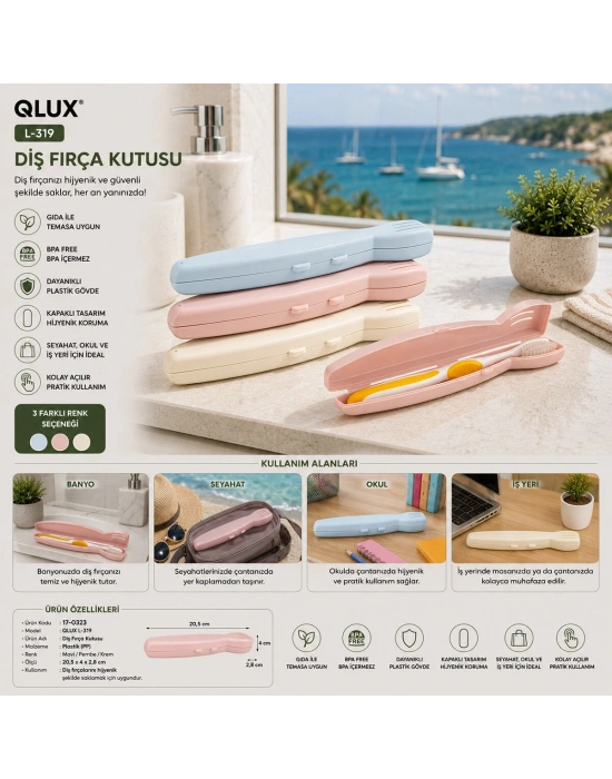 Egonex Qlux L-00319 Diş Fırça Kutusu*36x2