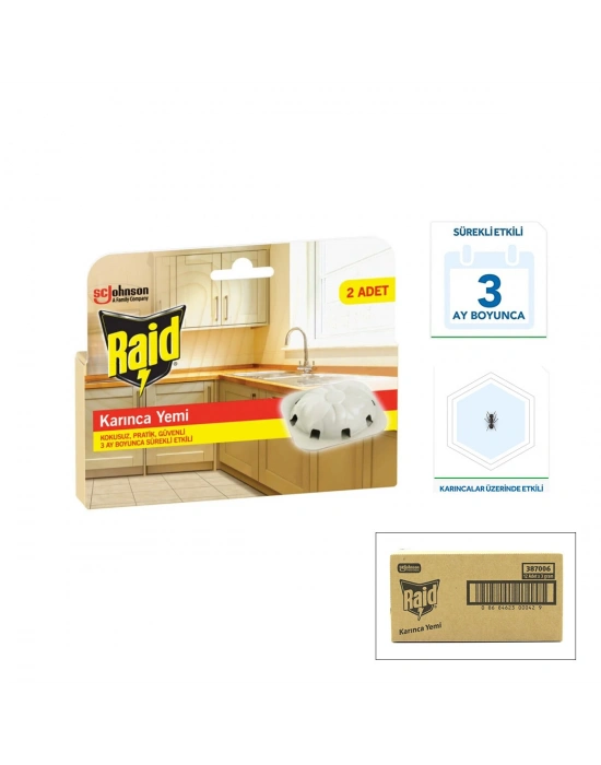 Egonex Raid ( 2pcs ) Karınca Yemi ( Kokusuz & Pratik & 3 Ay Etkili)*12=k
