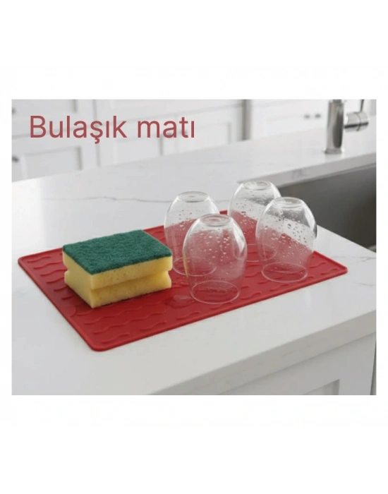 Egonex Silikon Bulaşık Kurulama Matı 30*40 Cm Gıdaya Uygun Uzun Ömürlü