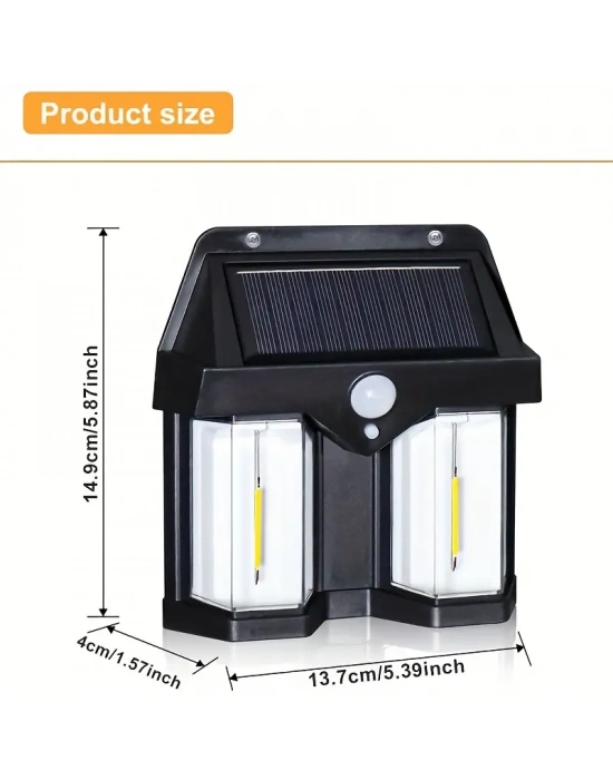 Egonex Solar Güneş Enerjili Lamba 2 Ampul Flament Led Eg-228