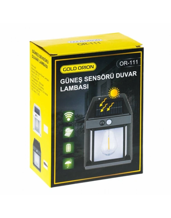 Egonex Solar Şarjlı Duvar Aplik Lambası Sensorlu Eg-111