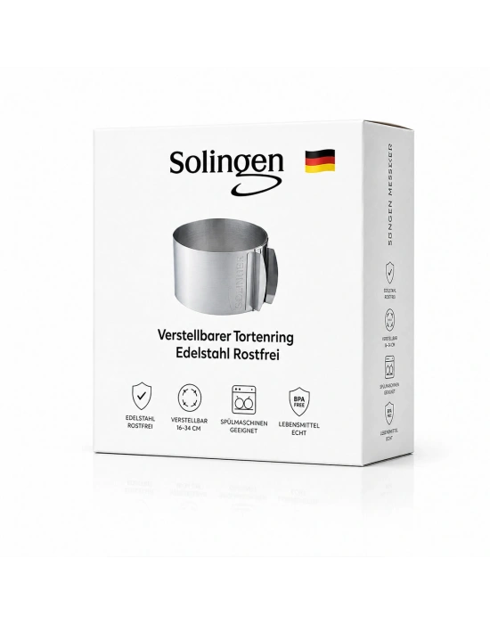 Egonex Solingen Ayarlanabilir Metal Kek Kalıp ( 16-34cm )*24