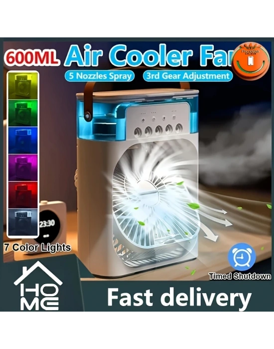 Egonex Taşınabilir Vantilatör Su Soğutmalı Masaüstü Usb Fan