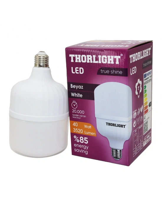 Egonex Thorlıght T-40b ( 40w ) E27 Torch T-shape Beyaz Led Ampul*20