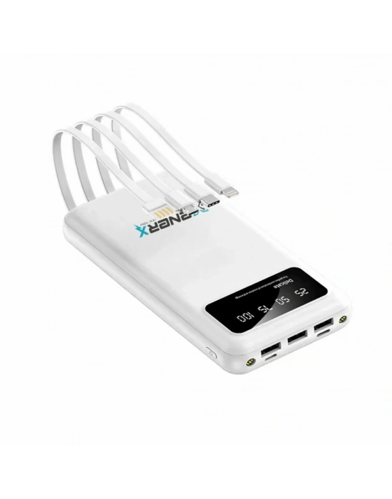 Enerx Enr-p20dc 20000 Mah 2.1 Amper Dahili Kablolu Powerbank Siyah