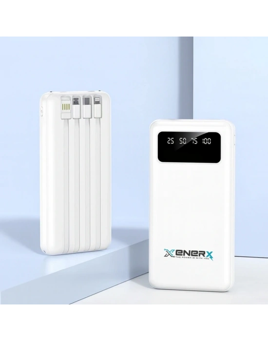 Enerx Enr-p20dc 20000 Mah 2.1 Amper Dahili Kablolu Powerbank Siyah