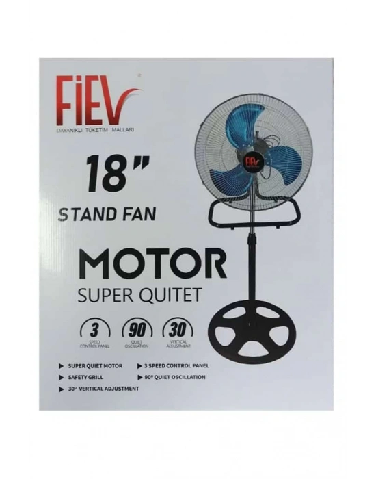 Fiev 18 İnç 3in1 Ayaklı Vantilatör 130 Watt Bakır Sargı