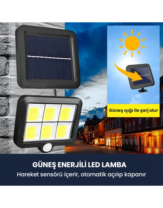 Güneş Enerjili Hareket Sensörlü Bahçe Lambası Sl-f100