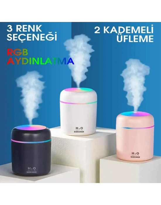 H2o Led Işıklı Mini Oda Hava Nemlendirici