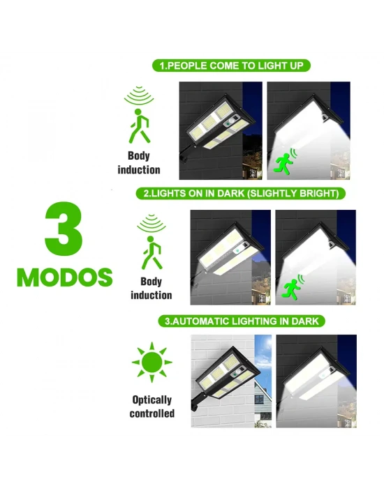 Hareket Sensörlü Ip65 Güneş Enerjili Led Spot Kumandalı