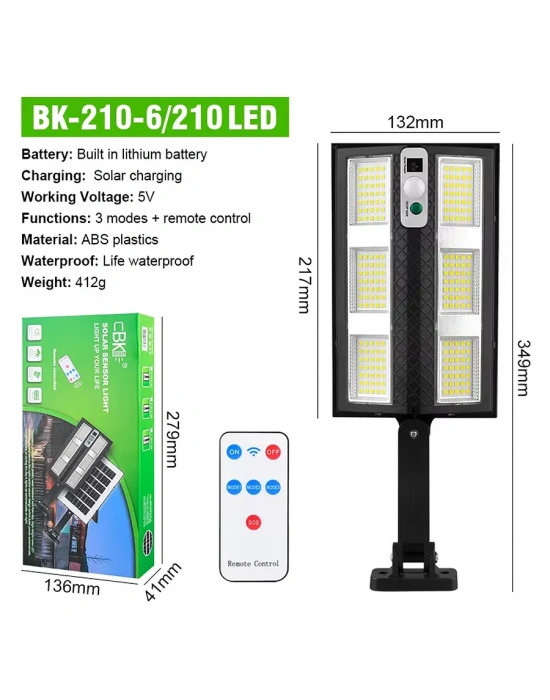 Hareket Sensörlü Ip65 Güneş Enerjili Led Spot Kumandalı