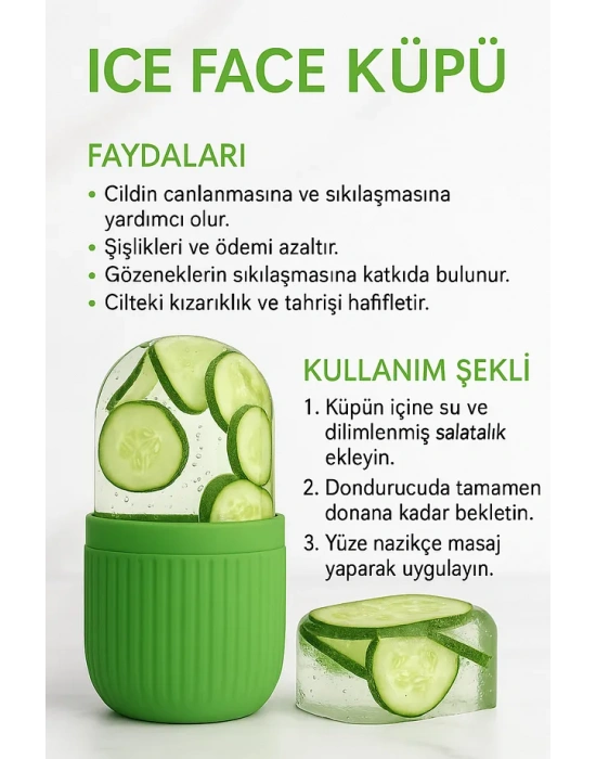 Ice Roller Buz Silindiri Terapi Etkili Yüz Masaj Ve Cilt Bakım Aleti