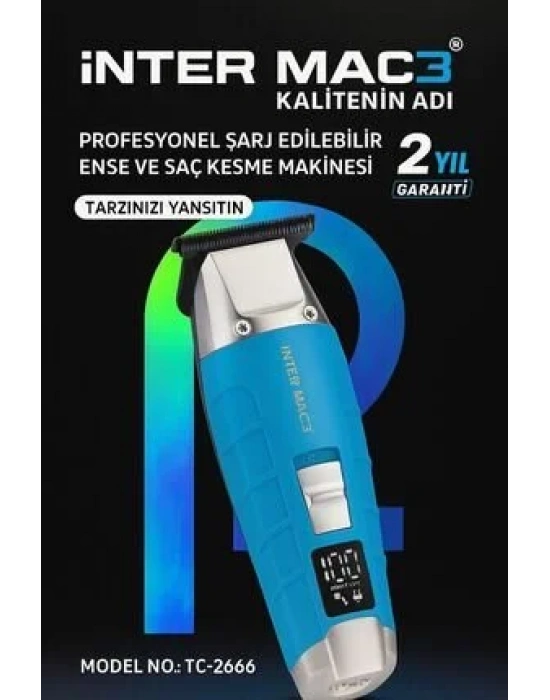 İnter Mac3 İnter Mac3 Profesyonel Şarj Edilebilir Ense Ve Saç Kesme Makinesi