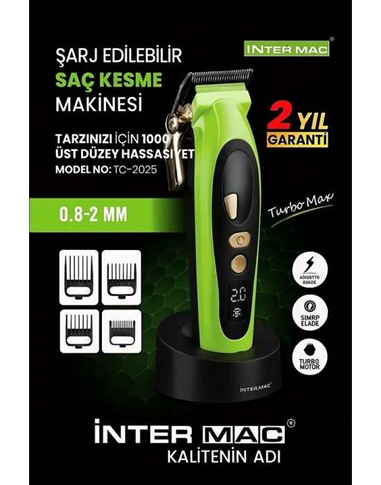 Inter Mac3 Tc-2025 Profesyonel Saç Kesme Makinesi
