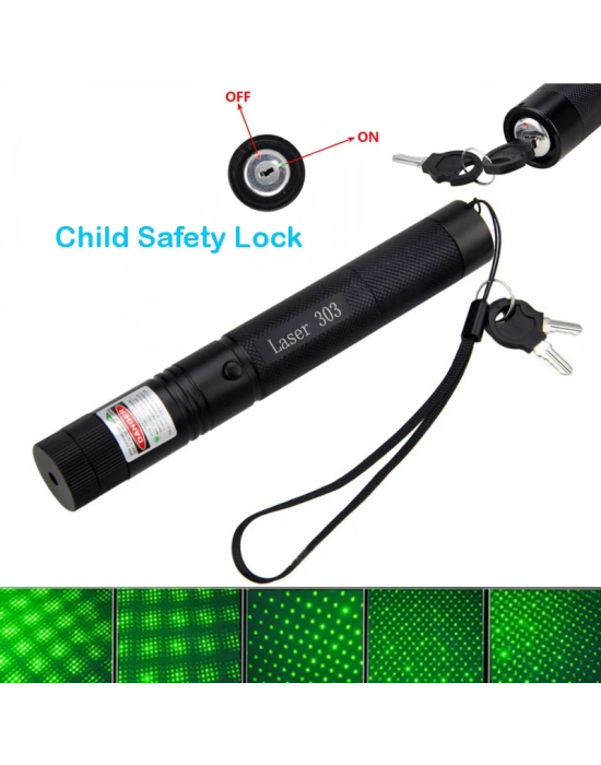 İtalyano Ka-846 100mw Desen Başlıklı Şarjlı Yeşil Lazer Pointer
