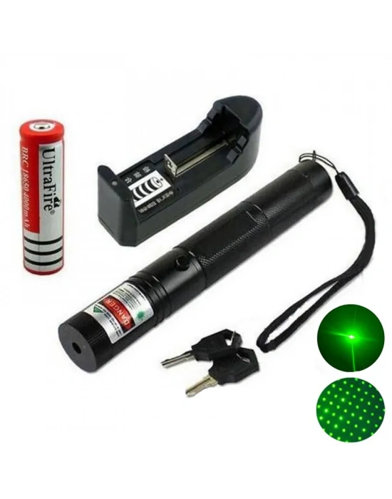 İtalyano Ka-846 100mw Desen Başlıklı Şarjlı Yeşil Lazer Pointer