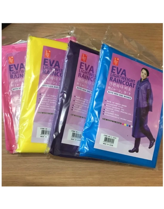 Kadın Erkek Yağmurluk Kapüşonlu Çıtçıtlı Eva Raincoat