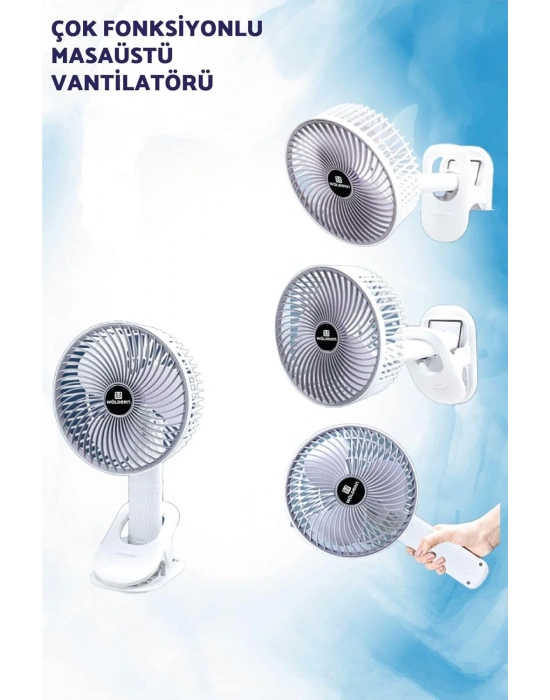 Klipsli Vantilatör & Taşınabilir Fan Şarjlı Fan Bs-5003