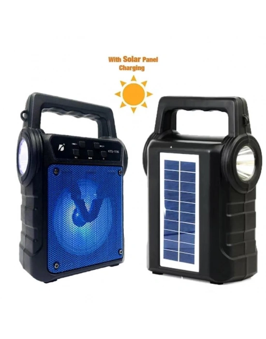 Kts-1706 Taşınabilir Güneş Enerjili Fenerli Bluetooth Hoparlör