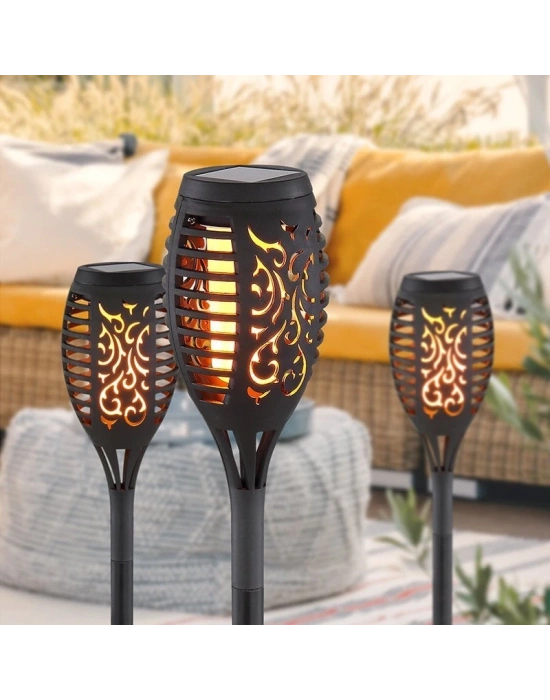 Ledon 12 Ledli Alevli Solar Bahçe Aydınlatma Ld-7002