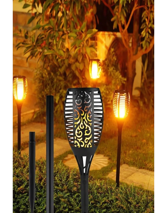 Ledon 12 Ledli Alevli Solar Bahçe Aydınlatma Ld-7002